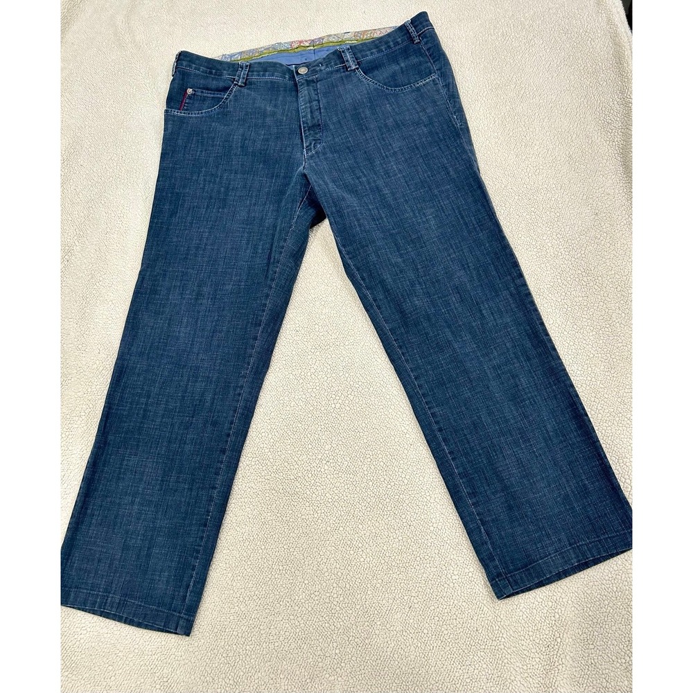 Meyer Diego 451 Denim Trousers Jeans Men 38x30 Dark Wash Organic Cotton